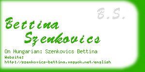 bettina szenkovics business card